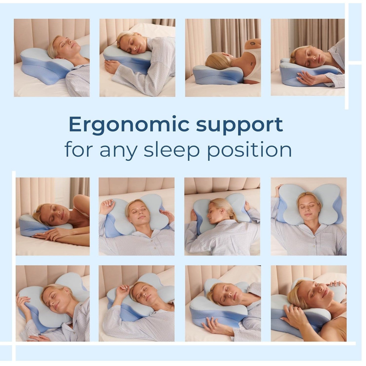 Ergonomic Memory Foam Cervical Pillow