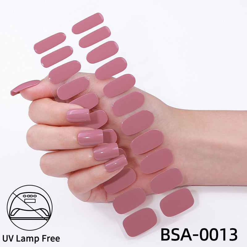 No-Bake Gel Nail Stickers Waterproof Nail Wraps
